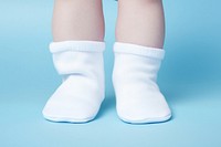 White booties baby footwear sock.