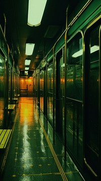 In school vehicle subway train.