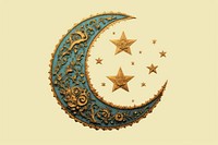 Middle eastern texture moon crescent pattern accessories.