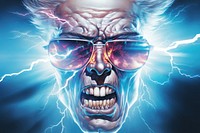 Storm thunder universe head thunderstorm lightning glasses.