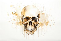 About skull watercolor background painting creativity chandelier.