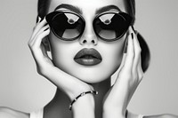 Fashion model sunglasses portrait accessories.