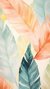 Tropical leaves abstract painting plant.