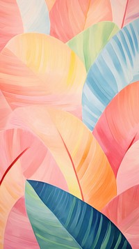 Tropical leaves abstract painting pattern.