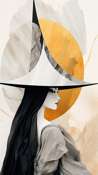 Witch hat painting adult art.