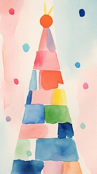 Birthday hat abstract painting shape.