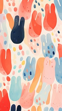 Bunny feet pattern cute abstract art backgrounds.