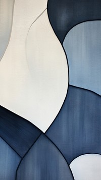 Navy blue abstract shape art.