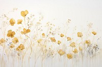 Dried flower watercolor background painting plant tranquility.