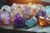 Gemstones crystal mineral amethyst.