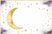 Moon star eid mubarak border frame astronomy night tranquility.