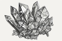 Gemstone sketch crystal mineral.