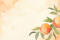 Peach fruit watercolor minimal background backgrounds painting plant.