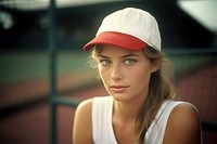 American girl portrait tennis photo.