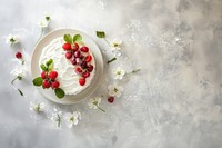 Wedding cake dessert berries cream.