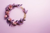 Fresh floral wreath purple jewelry flower.
