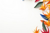Bird of paradise floral border paper backgrounds pattern.