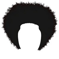 Boy afro hair hairstyle white background front view.