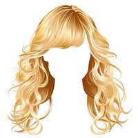 Hairstyle blonde adult white background.