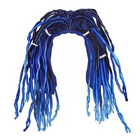 Blue man Dreadlocks dreadlocks hairstyle white background.