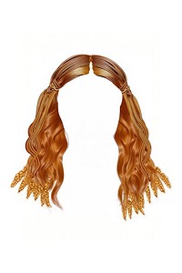 Blonde corn rows hairstyle white background accessories.