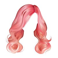 Blonde highilghts pink hairstyle adult wig art.