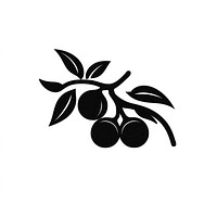 Cherry fruit logo icon plant lingonberry freshness.