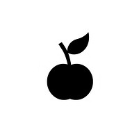 Cherry fruit logo icon plant food white background.
