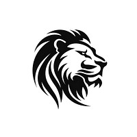 Lion logo icon mammal black creativity.