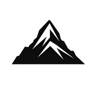 Mountain logo icon Simple silhouette nature black.