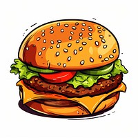 Burger cartoon food hamburger.