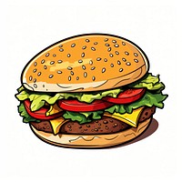 Burger cartoon food hamburger.