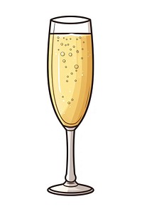 Champagne cartoon glass drink wine.
