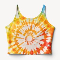 Tie dye crop tank top mockup psd