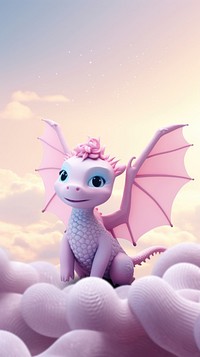 Cute dragon cartoon representation creativity.