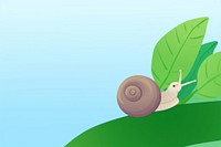 Snail realistic cartoon animal invertebrate.
