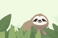 Sloth selfie cute wallpaper wildlife cartoon animal.