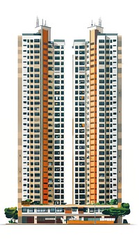 Architecture apartment building tower.