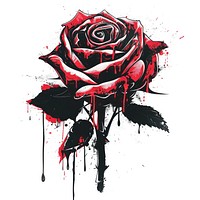 Garffiti rose art drawing flower.