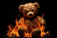 Teddy bear fire flame toy.
