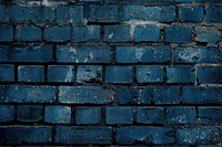 Brick blue wall architecture.
