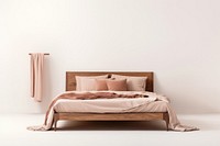 Bed brown furniture bedroom pillow.