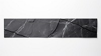 Black marble adhesive strip white background blackboard textured.