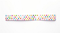 Colorful dot adhesive strip pattern white background accessories.