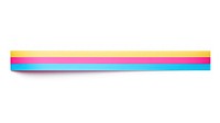 Colorful line adhesive strip white background rectangle magenta.