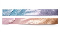 Glitter marble adhesive strip white background panoramic rectangle.