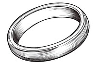 Wedding ring jewelry sketch line.