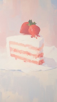 Cute strawberry shortcake wallpaper dessert fruit food.