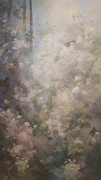 Garden outdoors painting blossom.