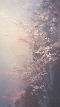 Spring painting blossom flower.
